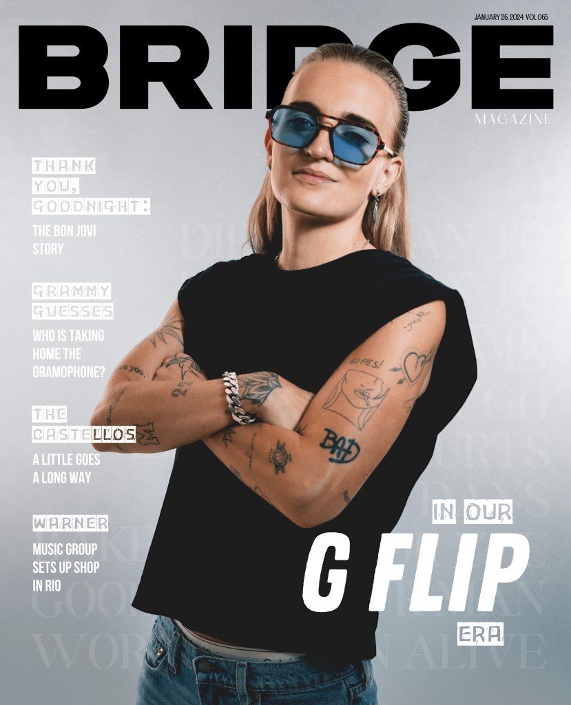 Australian singer G Flip poses on the cover of Bridge Magazine